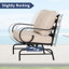 Chaises longues berçantes avec coussins Carli