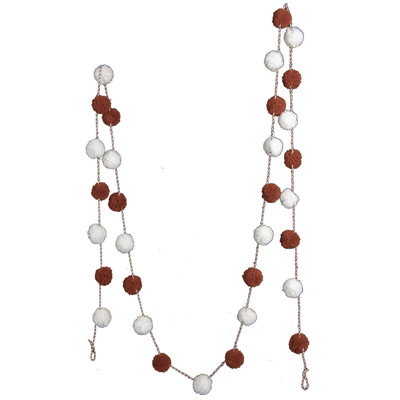 Yarn Pompom Garland - 112"W x 1"L x 1"H - Red/White