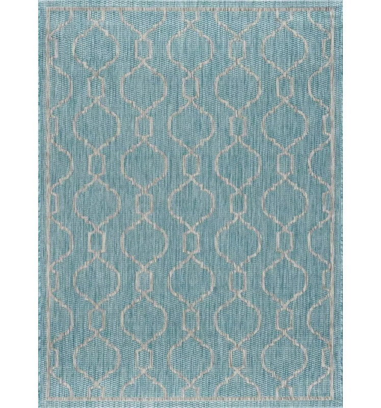Tapis intérieur / extérieur rectangulaire avec envers antidérapant Owenby, Rectangle 5 pi 3 po x 7 pi 3 po