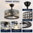 18-Inch Modern Glam Crystal Ceiling Fan with Light – 3-Speed Luxury Home Decor -749369196