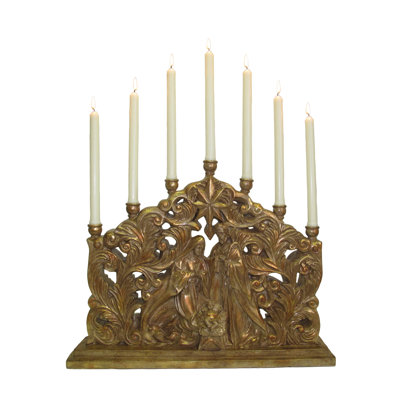 Candélabre en bois