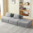 3 Seater Compressed With Chenille Fabric, No Assembly, Space For Living Room And Small Spaces, , Soft Comfortable, Versatile Design, Sponge Pocket Spring Oversized In Grey, Material, Apartment,-1054339412