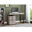 Bureau d'ordinateur, bureau personnel, ordinateur portable, installation à gauche, à droite, tiroirs de rangement, l 48 po, travail, stratifié beige, métal noir, contemporain, moderne