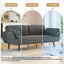 Flared Arm Convertible Corduroy Sleeper Sofa-1021119499