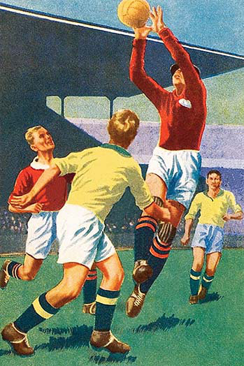 « foot match », affiche rétro, H 36 po x l 24 po x P 1,5 po