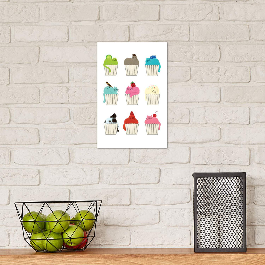 Cupcat Flavours by Big Nose Work - Wrapped Canvas Graphic Art Print