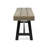 Outdoor Acacia Wood Patio Bench,Grey/Rustic Metal
