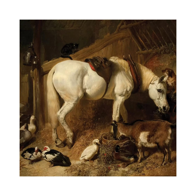 The Midday Meal, 1850 by John Frederick Herring Sr - Wrapped Canvas Print, 30.48 cm H x 30.48 cm W