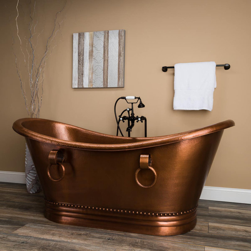 71'' x 31.75'' Freestanding Soaking Copper Bathtub