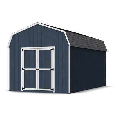 Value Gambrel Outdoor Wood Storage Barn with 6 ft. Sidewalls