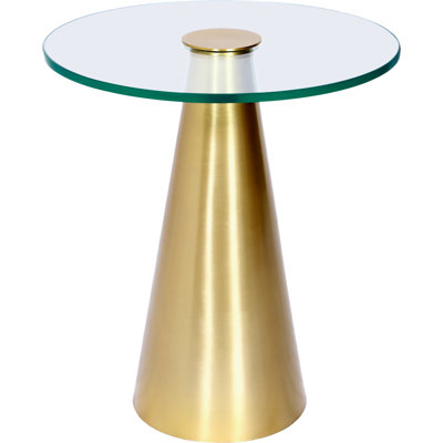 Elkin Glass Top End Table