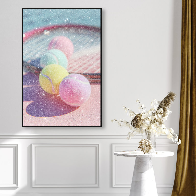 Candy Court Print by Oliver Gal, 55"H x 37"W, Black Floater Frame
