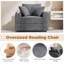 Fauteuil-lit d'intérieur surdimensionné avec repose-pieds-220585915