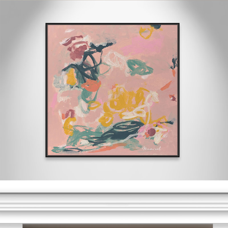 La vie en rose, reproduction carrée par Marisol Evora, H 41,5 po x l 41,5 po, Noir