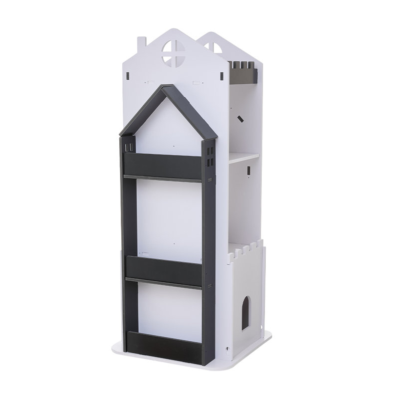 106cm H X 1cm W PVC Wood Plastic Board + Co-extruded Board + ABS No Subject Kids Bookcase