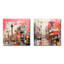«Pink Vibrant Berlin Cityscape I», ensemble de 2 impressions sur toile Berlin-1968395619-1968395629
