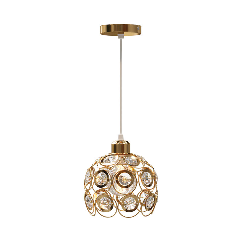 1 - Light Gold Dome Pendant
