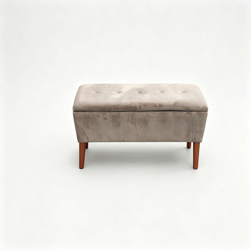 Banc de repose-pieds rectangulaire de 42 po, tabouret de repose-pieds bas moderne avec pieds fuselés en bois massif, banc à chaussures multi-usage et banc de bout de lit pour le salon / la chambre à coucher