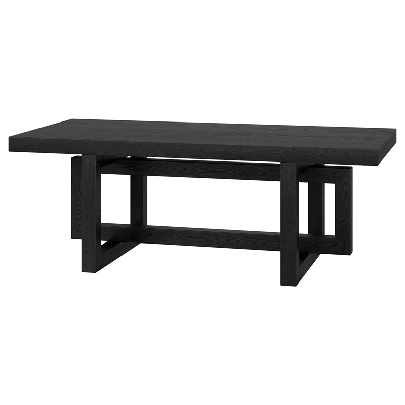 Cesily 47" Wide Rectangular Coffee Table, Black