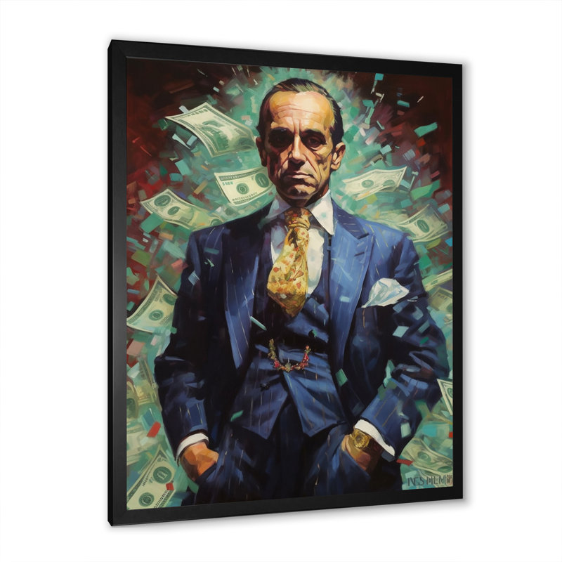 Iconic Pop Art I - reproduction sur toile, H 32 po x l 24 po x P 1 po, Cadre photo noir
