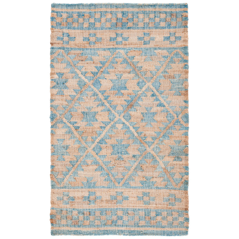 Kayleigh-Marie Kilim Flat Weave Jute Southwestern Rug, Rectangle 3' x 5'