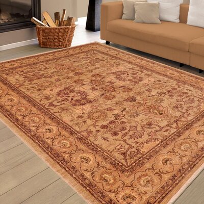 Abbigail Oriental Handmade Hand-Knotted Rectangle 8'2"" x 10'1"" Wool Area Rug in Gray/Brown -  Isabelline, F5C819D3AC32499F946CA10324CD8E2E