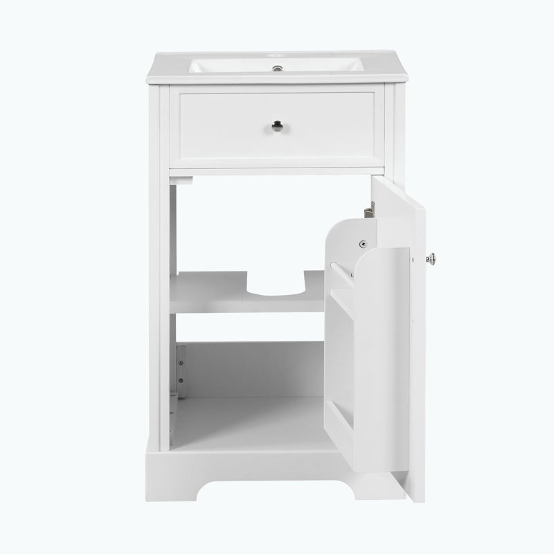 Bathroom Vanity with Sink, White