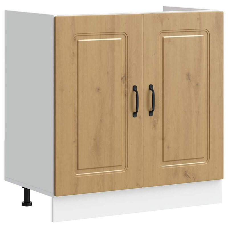 Sink Base Cabinet Kalmar 80X46x81.5 Cm Engineered Wood, Artisan Oak
