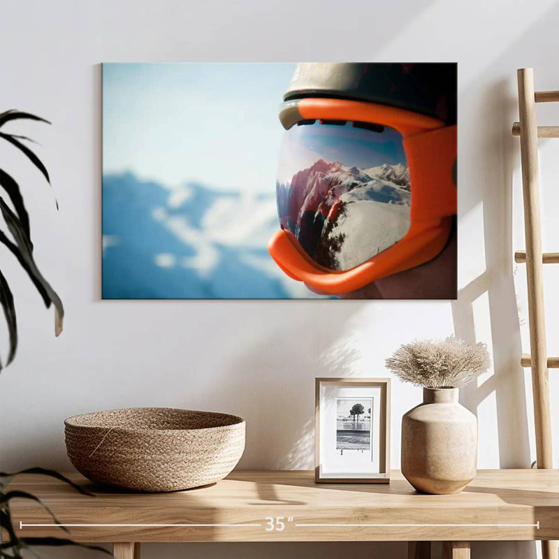 Sireci Ski Mask Mountain Reflection, 16" H x 24" W