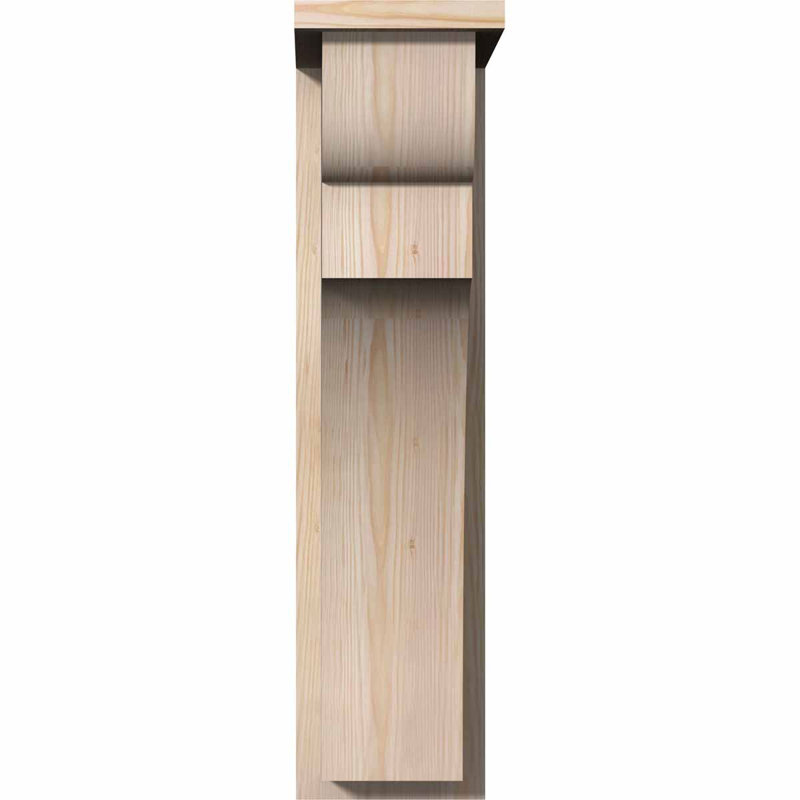 Yorkshire Yorktown avec plaque arrière, H 30 po x l 7,5 po x P 14 po, Sapin de Douglas, Lisse