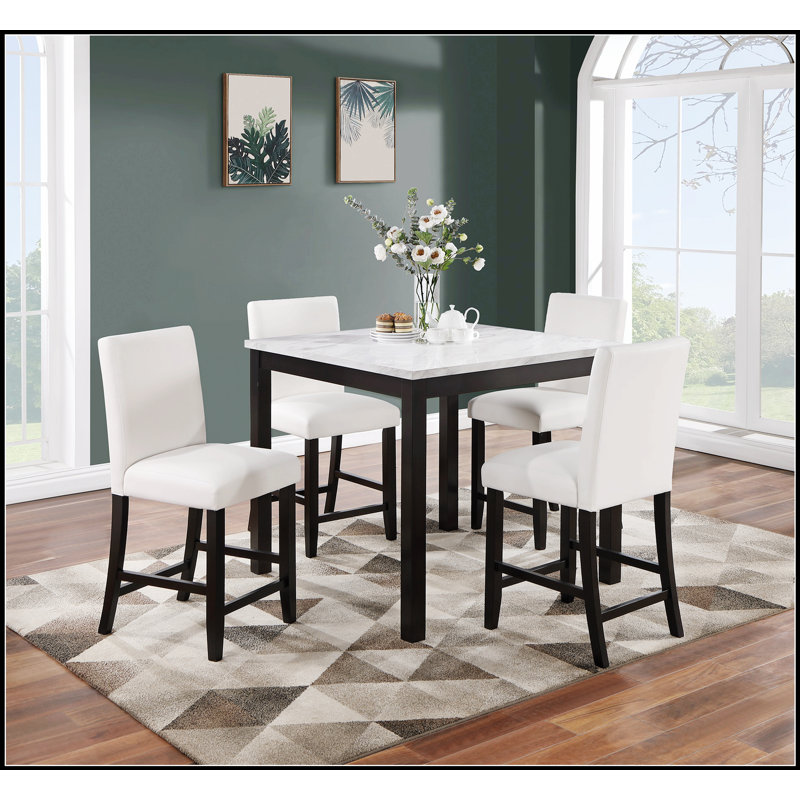 Table de présentation de style bar de style campagne avec espace de rangement spacieux pour une salle à manger élégante et fonctionnelle