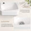 Lavabo de salle de bain mural rectangulaire en porcelaine blanche 14 x 10 pouces, petit lavabo de salle de bain avec robinet et bonde inclus pour la salle d'eau