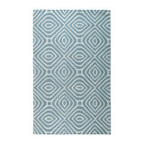 Tapis bleu en laine touffeté à la main Rhea