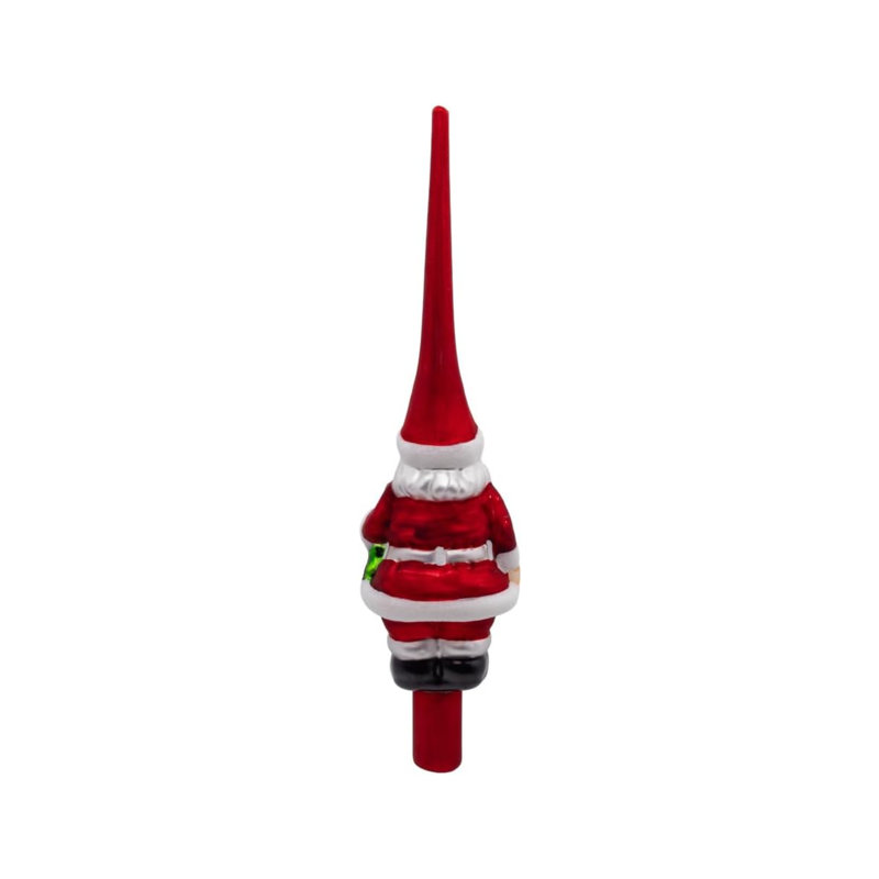Décoration d'arbre de Noël en verre Kurt Adler, Père Noël, rouge, 30 cm