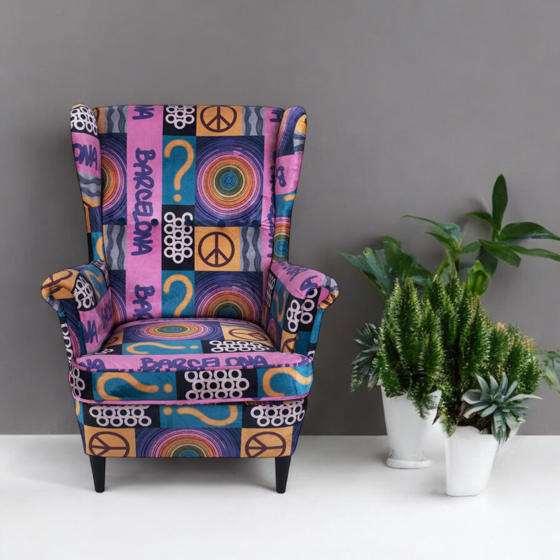 Callison Velvet Wingback Chair