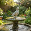 Figurine d’oiseau sur pied cardinal ciment Atwater
