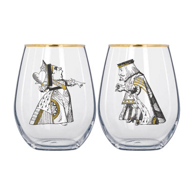 Alice In Wonderland 350ml Drinking Glass Set