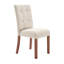 Chaise d’appoint capitonnée en lin Mitzi-248407861