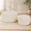 Ensemble de 2 poufs cylindriques rembourrés, repose-pieds décoratifs multifonctionnels-1640018544