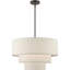 Lustre suspendu 4 lumières en nickel brossé-91957302-91957296-91957303