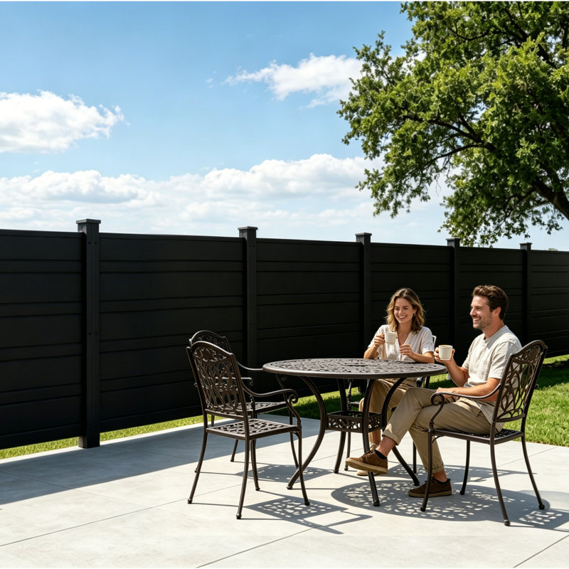 Pvc Privacy Fence Panels, Black