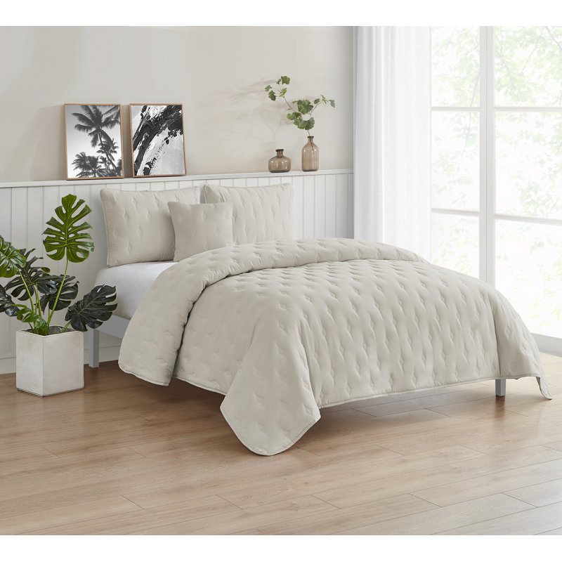 Ensemble d'édredon 4 pièces Sand, Édredon double/grand et 2 taies décoratives