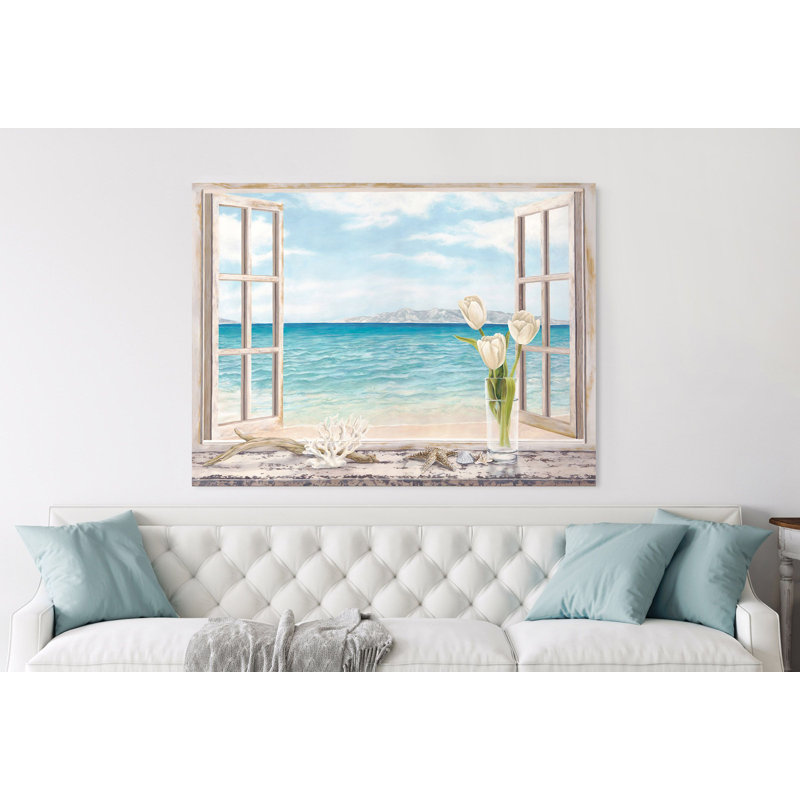 Ocean View by Remy Dellal - Wrapped Canvas Painting Print, 70cm H x 100cm W x 4cm D