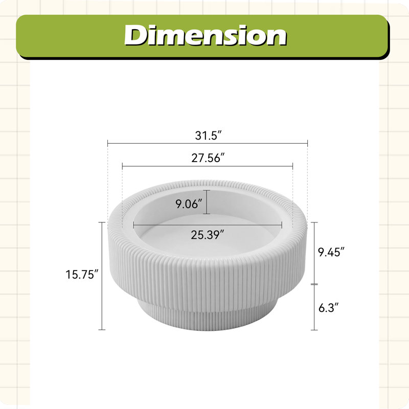 Table basse 31,5 po, White