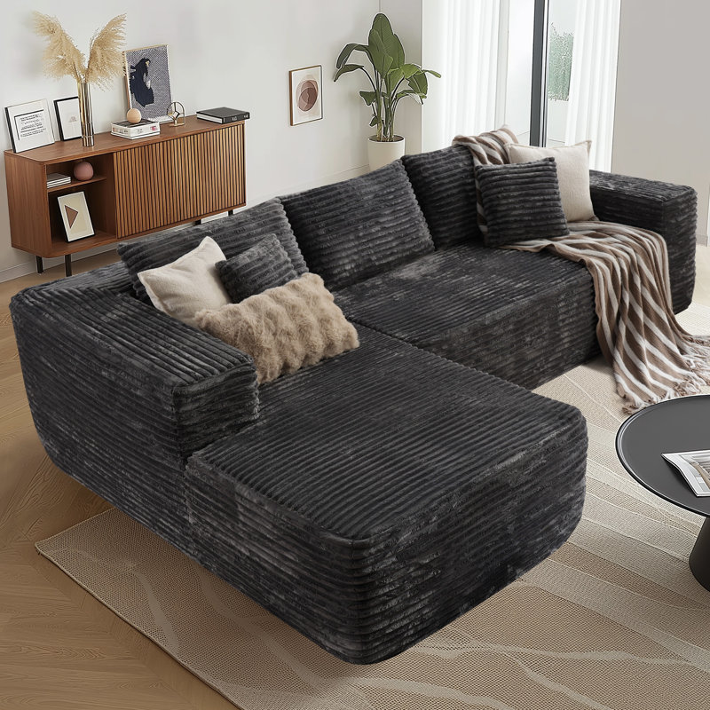Canapé modulaire à 2 pièces avec rembourrage Co² Boneless, aucun assemblage requis, Face à la gauche