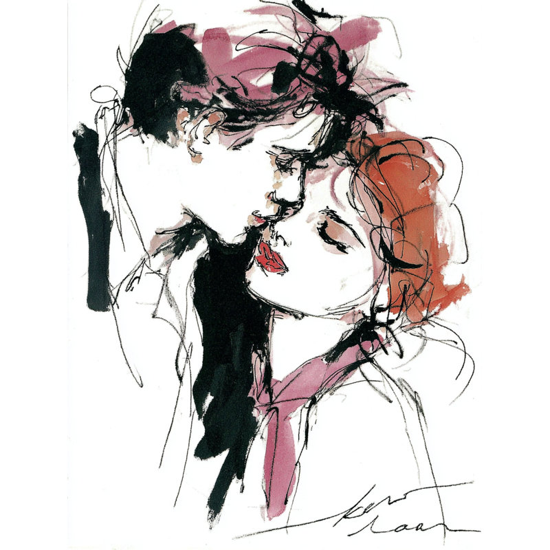 Art mural romantique sur toile tendue, H 36 po x l 24 po