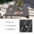 37" Long Outdoor Square Iron Dining Table
