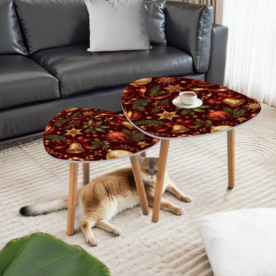 Ensemble de 2 tables basses gigognes Triangle