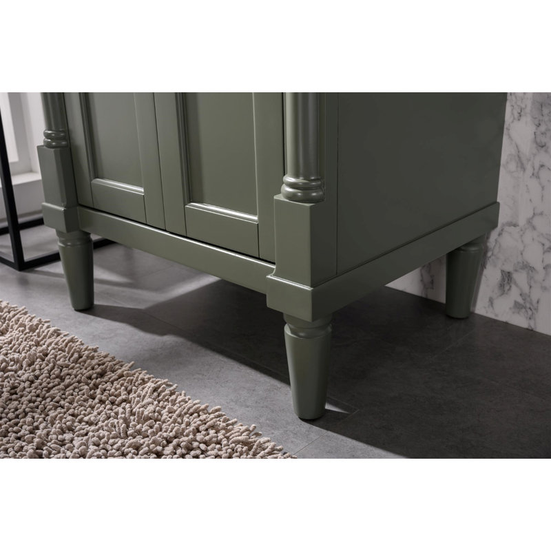 Ensemble de meuble-lavabo simple 24 po Malpass, Étain, vert