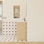 Meuble-lavabo modulaire peu encombrant avec lavabo en résine intégré et rangement flexible